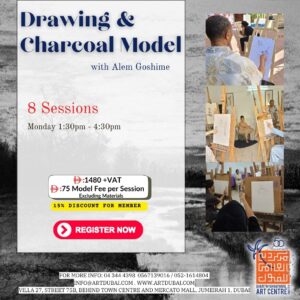 DRAWING AND CHARCOAL MODEL with Alem