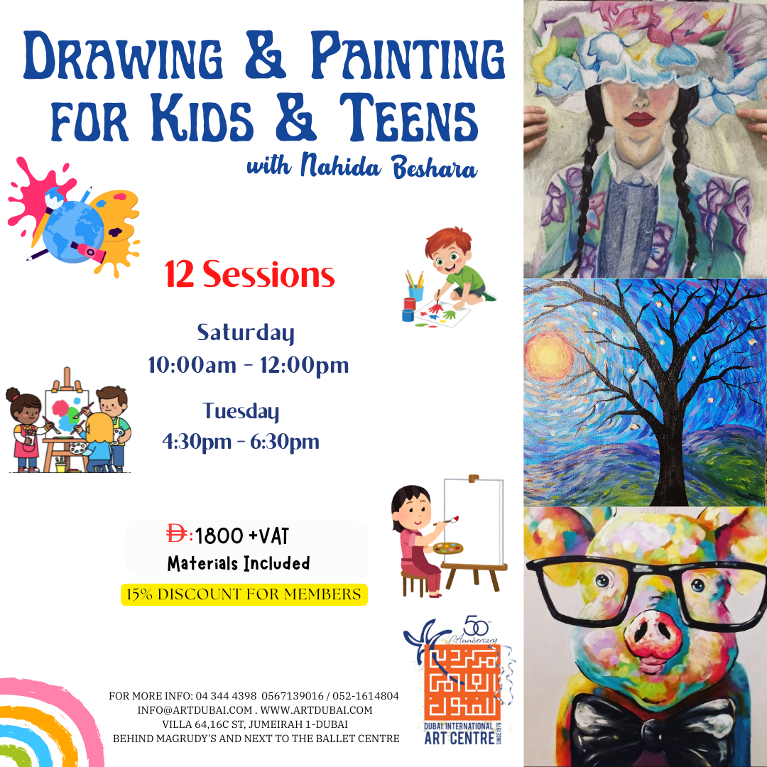 Drawing and Painting kids & teens with Nahida Beshara